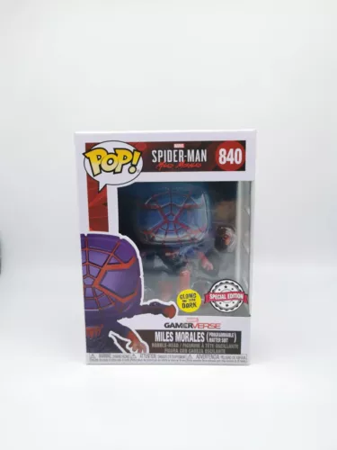 Funko Pop Miles Morales Marvel Spider-Man 840 Traje de Materia Programable Brilla