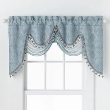 Georgina Ultra Luxurious Fringed Austrian Window Valance - Assorted Colors
