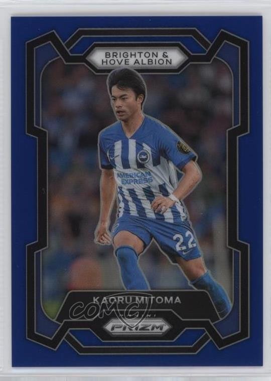 2023-24 Panini Prizm Premier League Blue Prizm 171/299 Kaoru Mitoma #99 17jm
