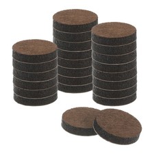 24Pcs Furniture Sliders 1" Self Adhesive Felt Furniture Pads Brown 