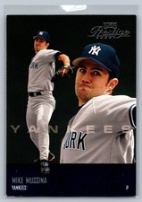 Mike Mussina Yankees 2003 Prestige Playoff Baseball Card #57 P