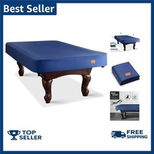 Heavy Duty Waterproof Leatherette Pool Table Cover 9FT - Midnight Blue Elegance