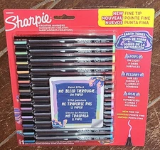 Sharpie 12ct Water-Based Acrylic FINE Tip Markers ~Light/Dark Surfaces~ #2209901