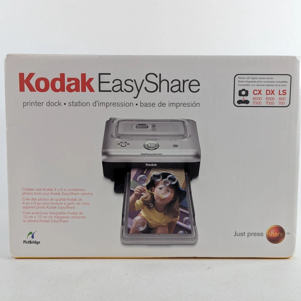 Kodak EasyShare Druckerdock CX6000 7000 DX6000 7000 LS600 LS700 - Neu, versiegelt