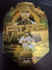 2022 Topps Fire Gold Minted JACOB DEGROM On Fire Die Cut METS #EF-19