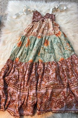 Free People Bluebell Floral Maxi Dress with Floral Patchwork