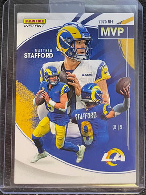 2025 AP NFL MOST VALUABLE PLAYER  Matthew Stafford Panini Instant #MVP  IN HAND