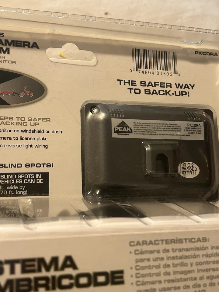 Peak Performance Wireless Back-Up Camera #PKC0RA w 2.4" Color LCD Monitor New! - Image 3 of 4