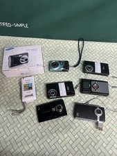 Lot of 8 Digital Cameras Sony RCA Flip Kodak Samsung Untested For Parts
