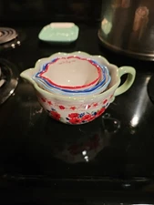 Pioneer Woman Measuring Bowls Nesting 3-Pc Set Stoneware Floral