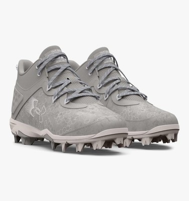 Under Armour Harper 8 Mid Baseball Cleats Gray Men s SZ 14 As Is Small Crease