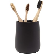 Matte Black Toothbrush and Toothpaste Holder and Cup for Bathroom Vanity and ...