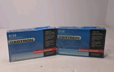 Blank Audio Recording Cassette Tapes D120 Minutes Certron, Lot Of 2