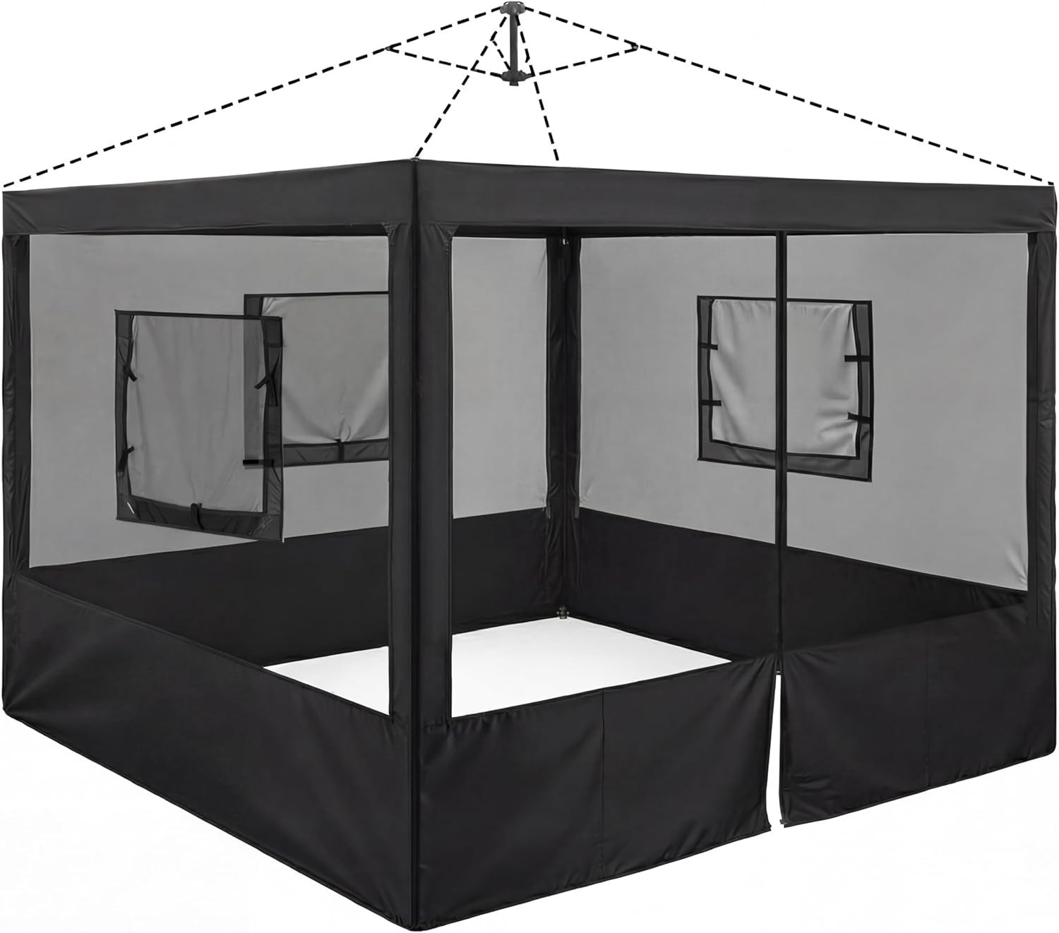 Mesh Sidewalls 4pc; Food Booth Tent Walls Zipper