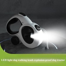 5M pet automatic retractable leash reflective dog leash LED light walking