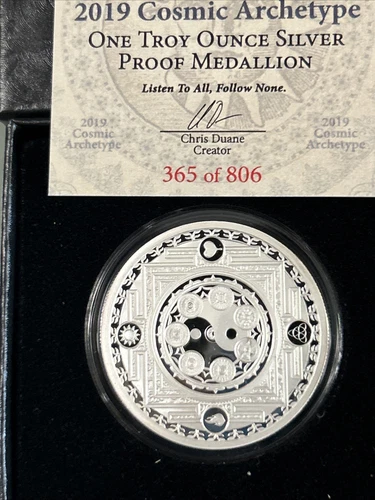 Silver Shield 1 oz Cosmic Archetype 2019 PROOF Conscientia Series #21