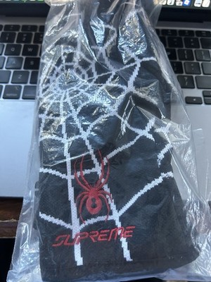 Supreme/Spyder L Black Gloves S-FW24A119 Black And White Brand New With Bag