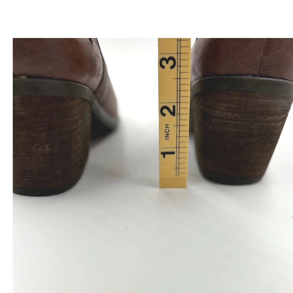 Vince Camuto Brown Leather Knee High Boots Side Zip Block Heel Women's Size 7.5 - Image 4 of 4