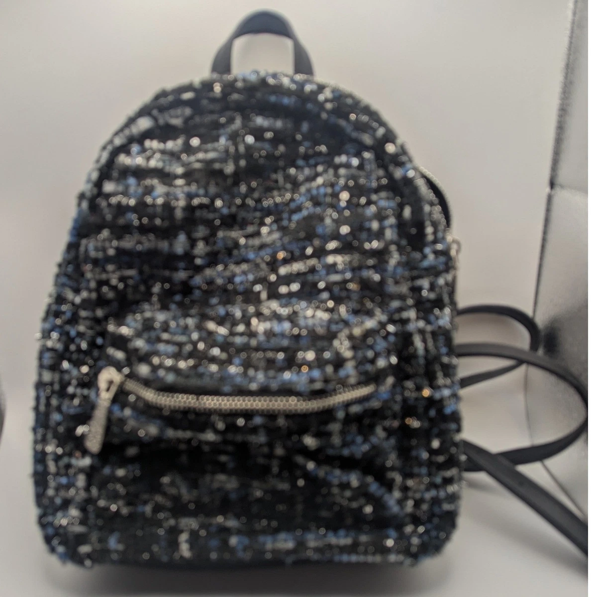 Sac à dos matelassé avec Oval T Femme, Noir | Milano