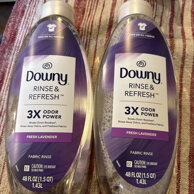 2x Downy RINSE & REFRESH Odor Remover and Fabric Softener, Fresh Lavender 48 Oz.