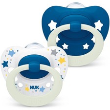 NUK Signature Night Baby Dummy  18-36 Months  Soothes 95 of Babies  Heart-Sh