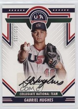 2022 Panini USA Baseball Stars & Stripes Black Ink /125 Gabriel Hughes Auto sc8