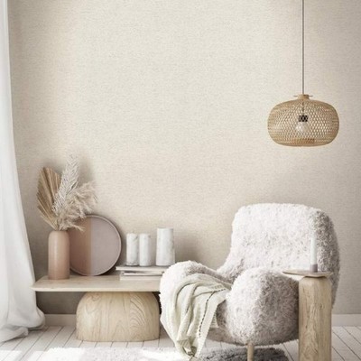 33367 Woods and Wicker Plain Texture Beige Galerie Wallpaper