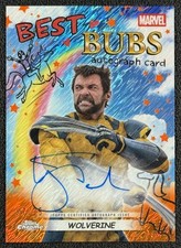 HUGH JACKMAN 2025 TOPPS CHROME MARVEL DEADPOOL BEST BUBS AUTO ORANGE SHIMMER /25