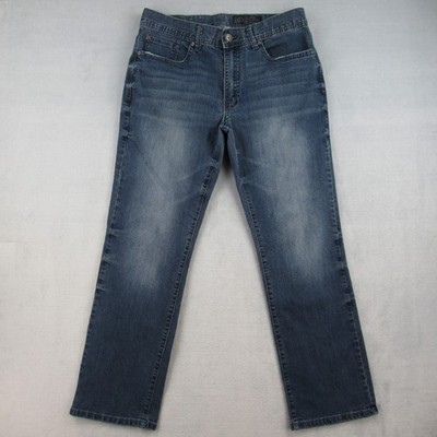 TK Axel Slim Straight Jeans Blue Dark Wash Men 34x32 AX41005-57S Addison