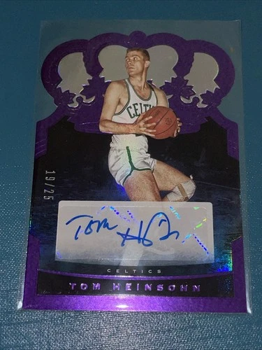 2020-21 Panini Crown Royale #CA-THS Tom Heinsohn Crown Autographs Purple #/25