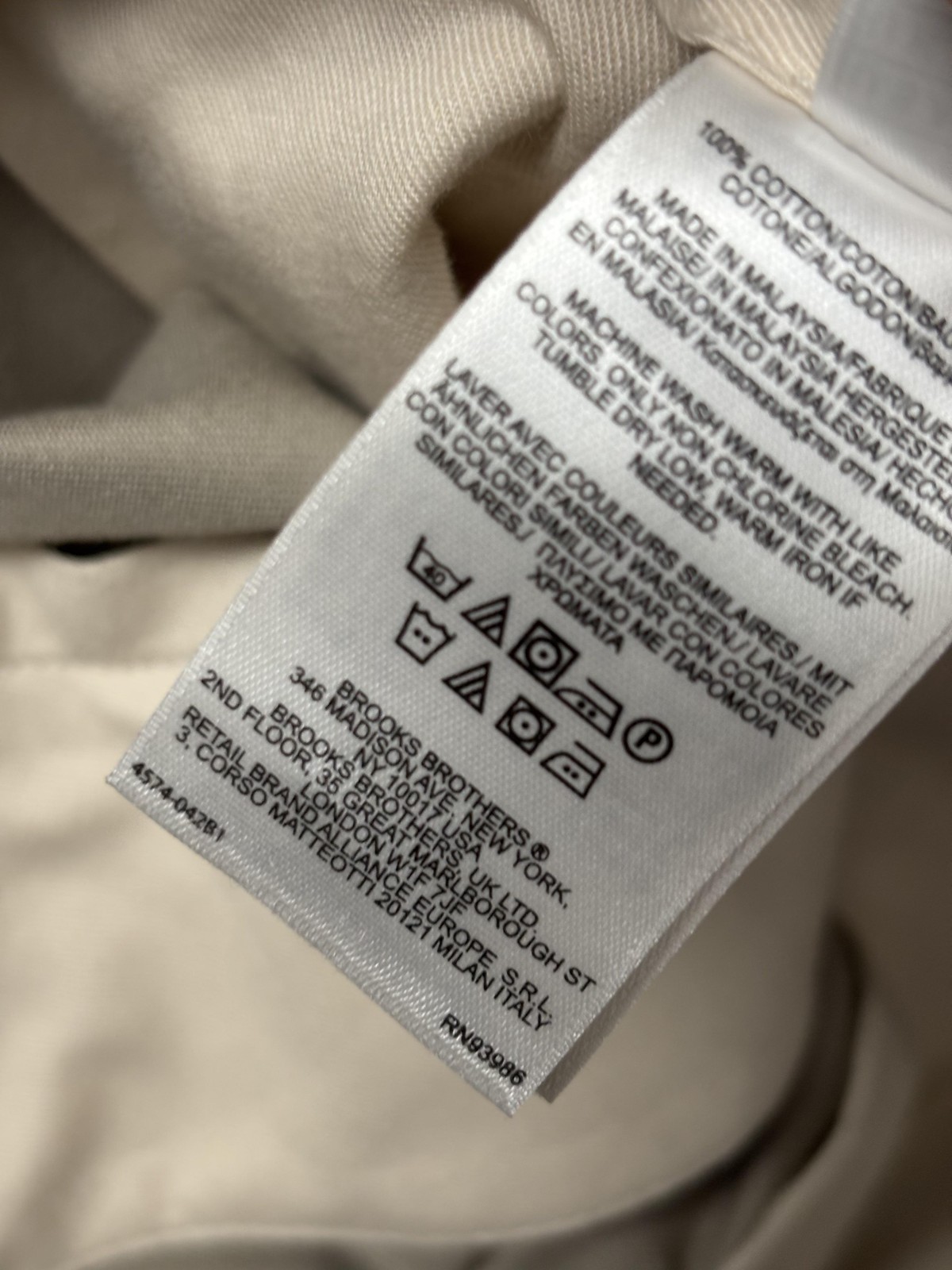 Brooks Brothers Pants Mens 36x32 Beige Advantage Chino Elliot Pleated Cuffed thumbnail 8