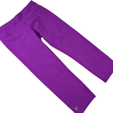 ATHLETA Sonar CROPPED Leggings Purple WOMEN'S SIZE SMALL Athleisure ZIP POCKET..