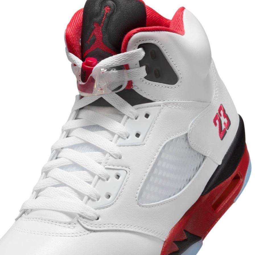 Jordan 5 Retro Fire Red Black Tongue (2025). SIZE 9 - HQ7978-101 s-l400.jpg main image 4