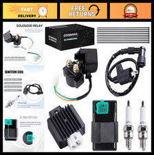Ignition Coil Cdi Box Kit 5-pin Solenoid 4-pin Relay For 50cc-125cc Atv Dir