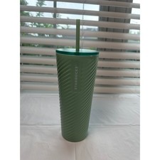 Starbucks 2023 Sage Green Spiral Textured Stainless Steel Venti Tumbler 24oz