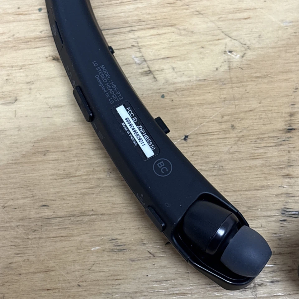 Auriculares estéreo inalámbricos Bluetooth LG HBS-912 negros grises Harman Kardon funcionan Foto 3 de 3