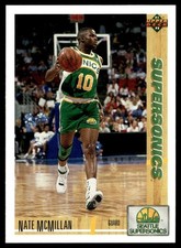 1991-92 Upper Deck Nate McMillan Seattle SuperSonics #186