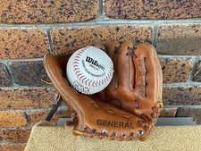 GENERAL ‘The Pro’ Hinged Baseball Glove T1054 * Full Grain Cowhide