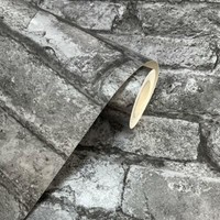 Dunkelgrau Ziegel Wand Tapete Fine Decor Grau FD31284 Realistisch 3D Effekt