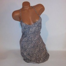 Victoria Secret Lingerie Chemise Slip Medium Heavenly Collection Leopard Lace