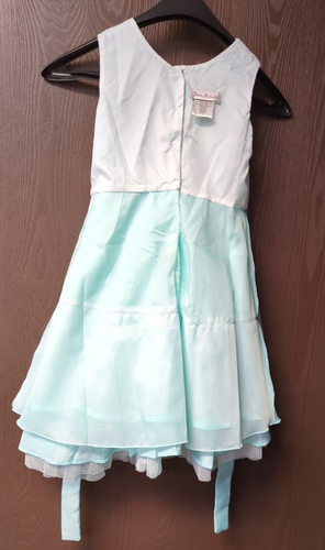 Jona Michelle Girls Size 6 Blue Fit & Flare Special Occasion Floral Tiered Dress - Picture 9 of 16