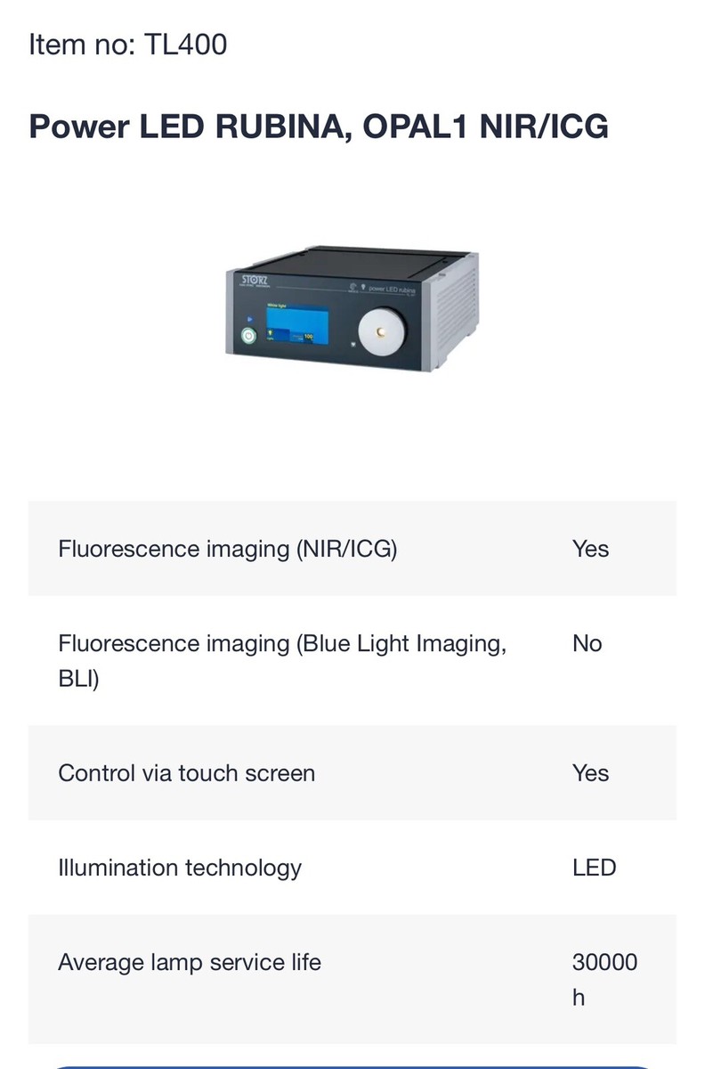 KARL STORZ TH121 IMAGE1 S 4U RUBINA, OPAL1 4K-NIR/ICG Camera Head
