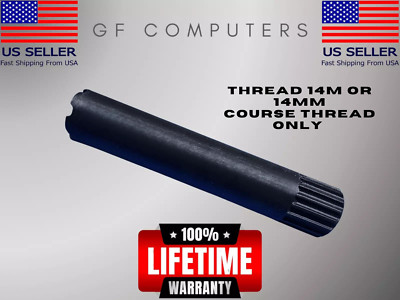 NEW O.T.S. Airsoft Gun MOCK 6'' Extension CW M14 14mm Course Thread - Black XX