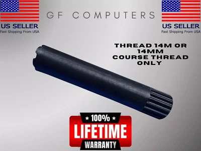 GF COMPUTERS NEW O.T.S. Airsoft Gun MOCK 6" Extension CCW M14 14mm Course Thread - Black XX