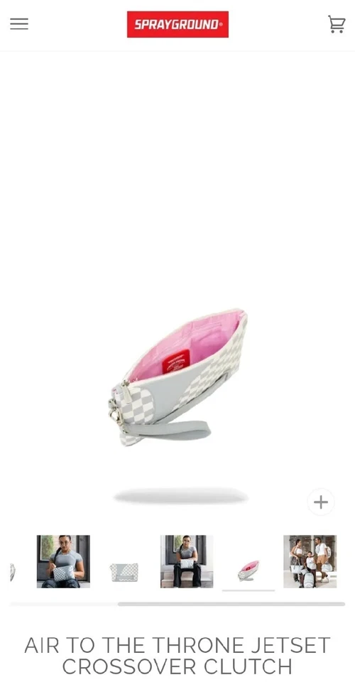 Bolso de Mano SPRAYGROUND Air To The Throne Jetset Cruzado a Cuadros Foto 2 de 4