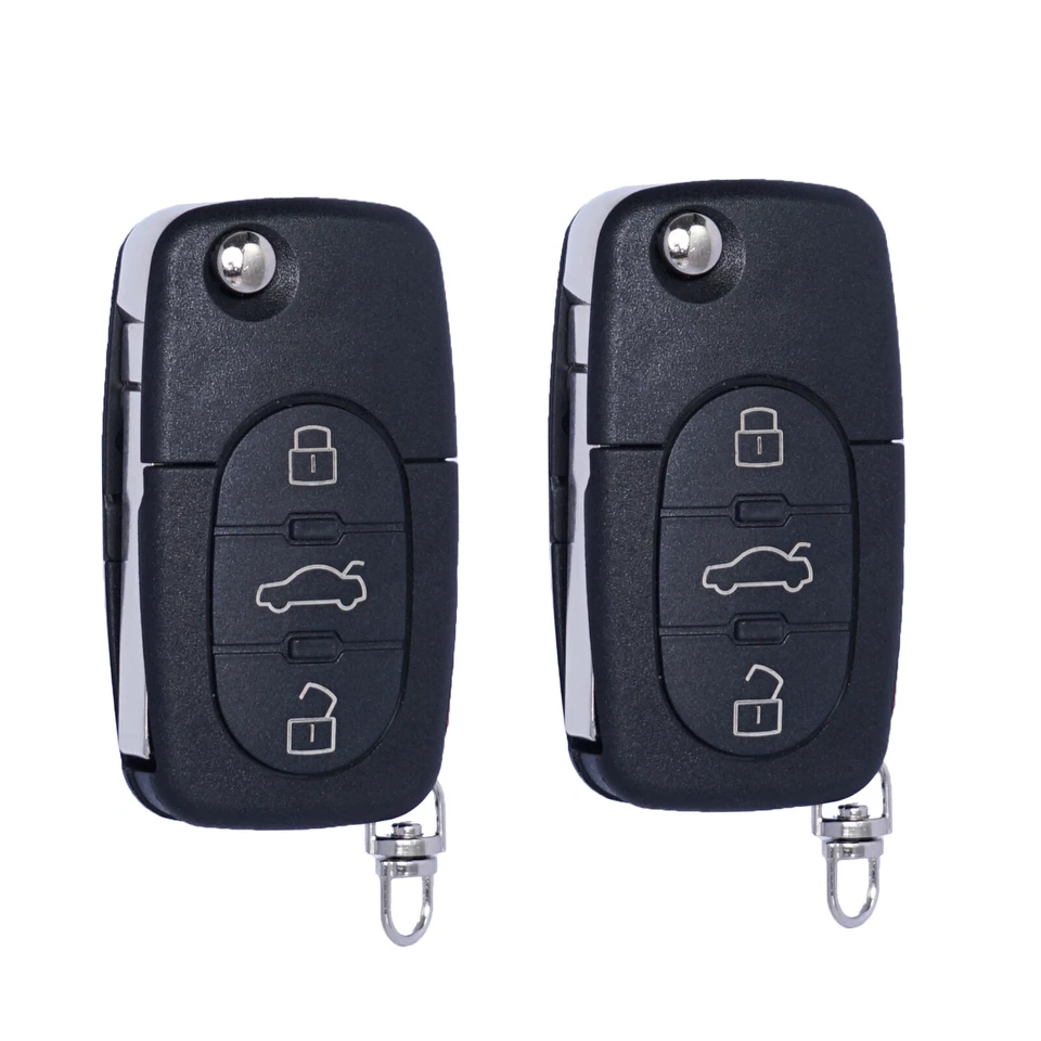 2 para Audi A4 A6 A8 S4 S6 S8 TT Quattro Cabriolet Mando a distancia sin llave Coche Llavero Foto 3 de 4