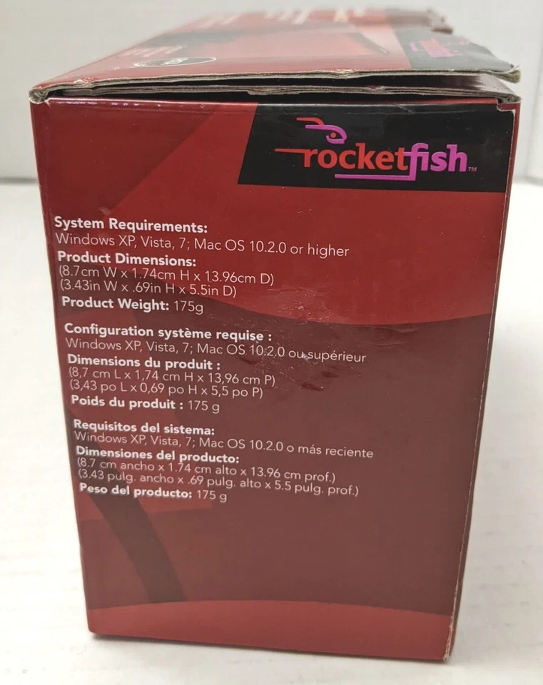 NIB Rocketfish RF-PHD25 2.5" PATA / EIDE Hard Drive Enclosure Kit Red - Image 3 of 4