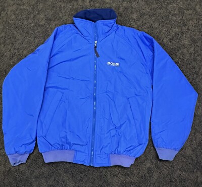 Vintage Pro Rainer Men s Electric Blue Puffer Windbreaker Jacket Size L EUC!
