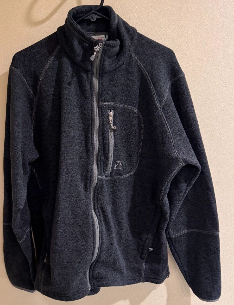 Avalanche Men's Full Zip Fleece Jacket Charcoal Size L