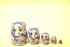 Alkota Russian Genuine Wooden Collectible Nesting Doll "Life is Good", 1.1"H